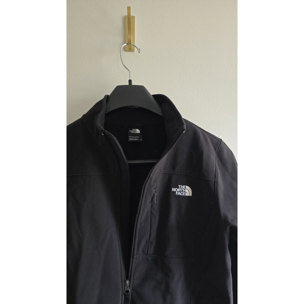 The North Face Softshell‎ Jacket Womens Small Black Full Zip Windwall Outdoor